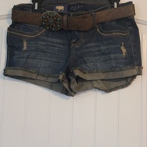 Blue jean shorts